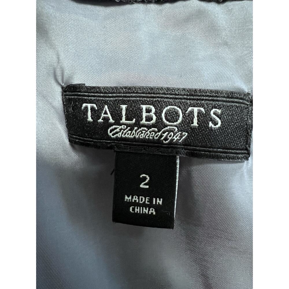 Talbots Wool Blend Dress‎ Classic High Neck Sz 2 Slimming Career Business Preppy - Picture 12 of 14
